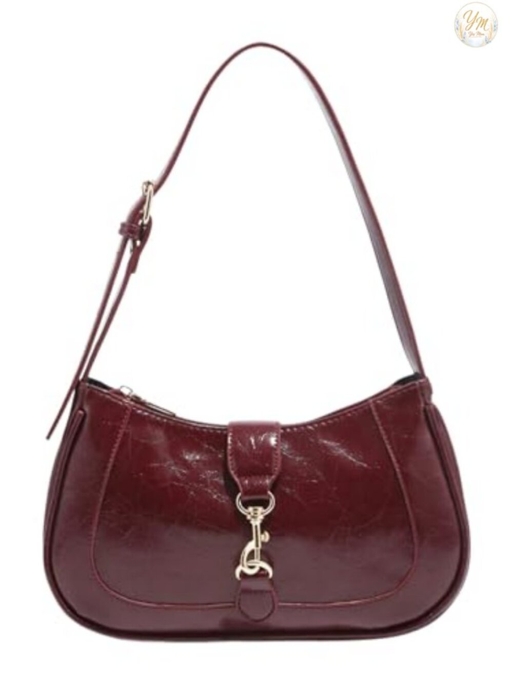 PU Leather Hobo Shoulder Bag Retro Vintage Zipper Underarm Purse